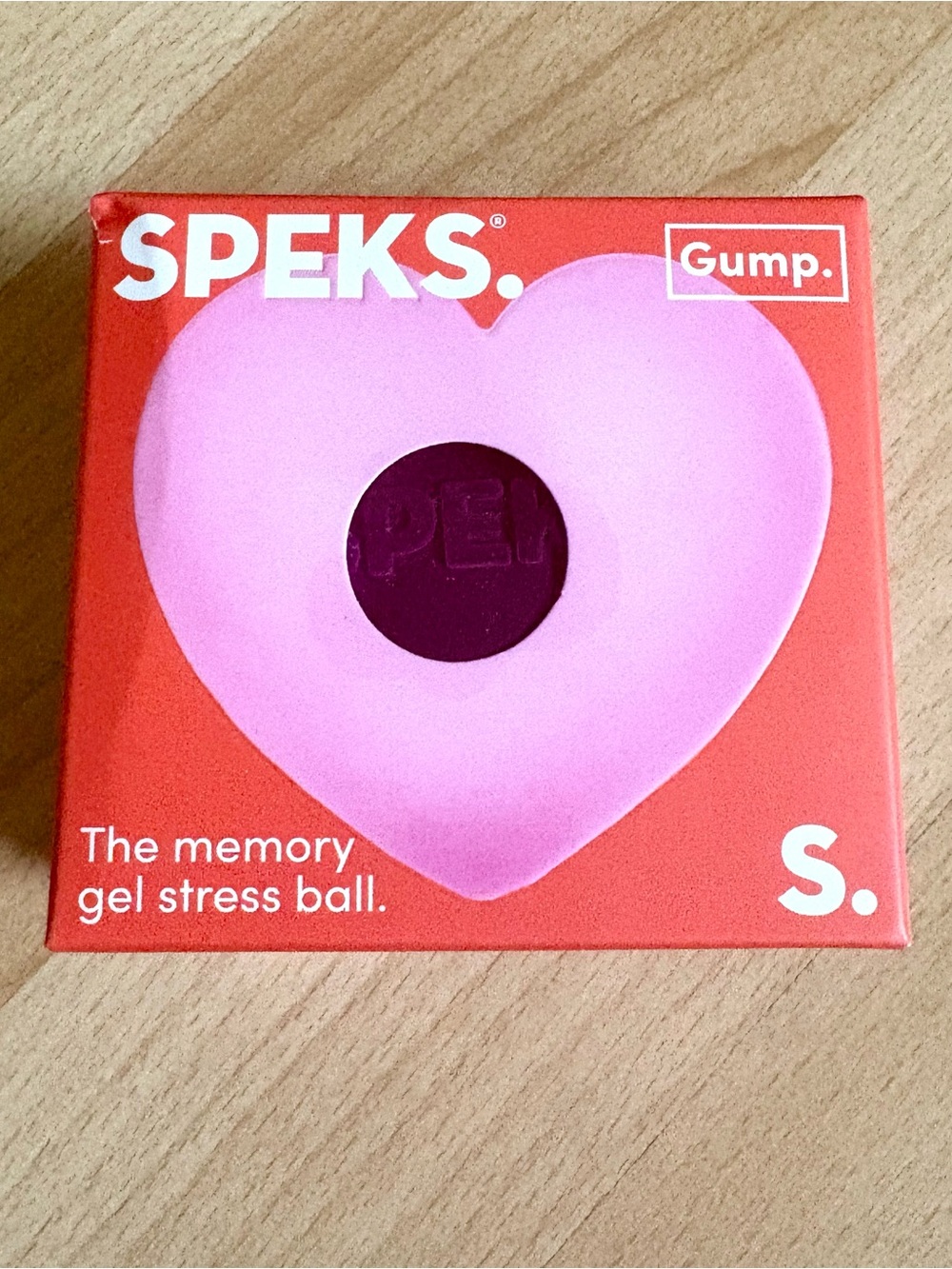 Speks Gump PINK HEART Limited Edition Memory Gel Squish Ball *RARE*